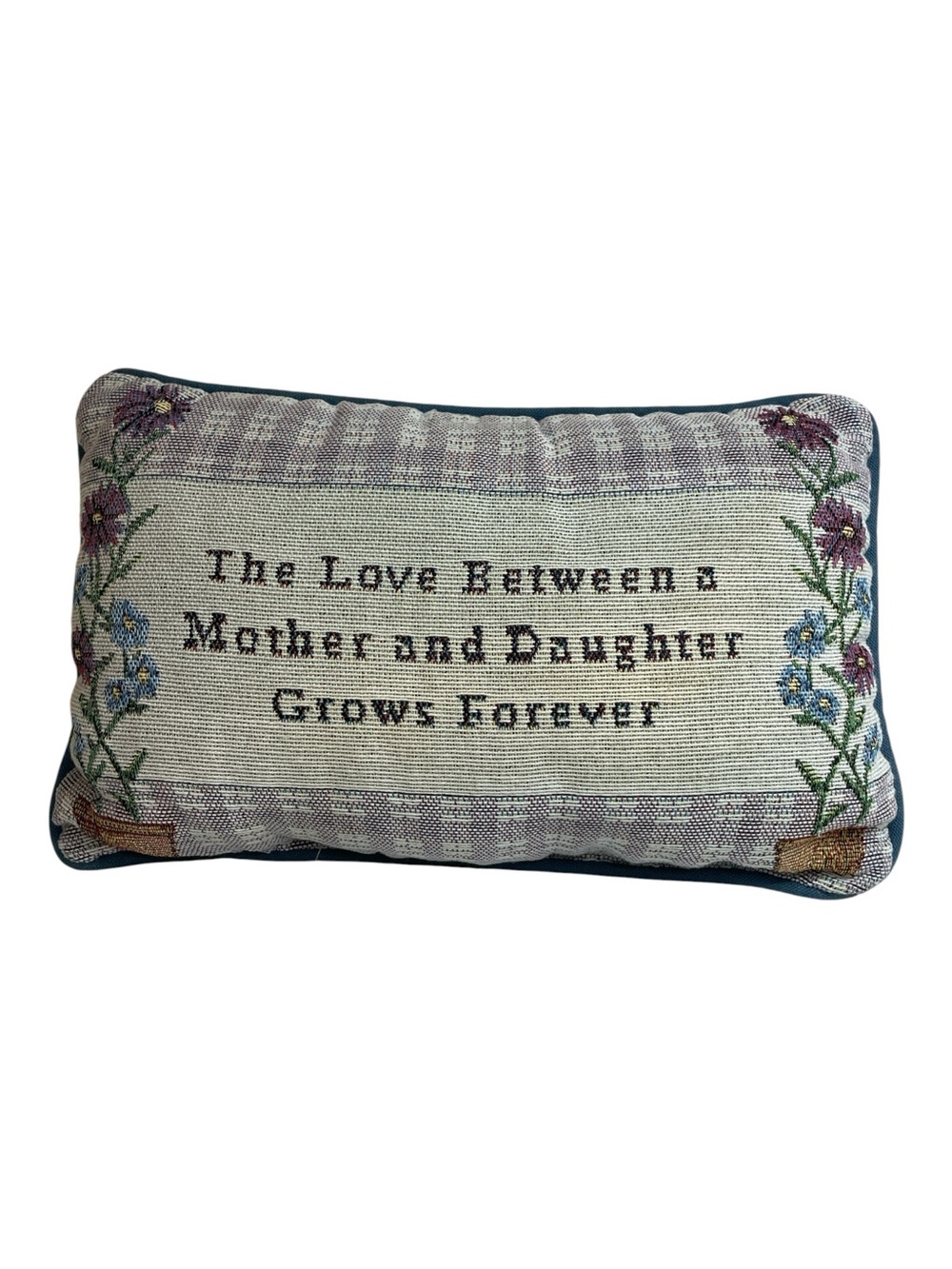 Vintage Mother & Daughter Tapestry Throw Pillow 12x9